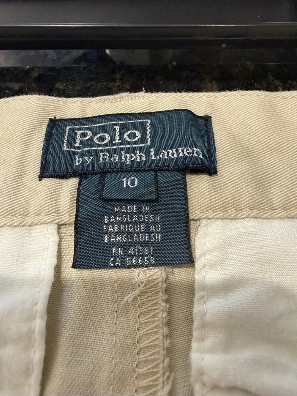 Ralph Lauren Cream Straight-Leg Chino Pants